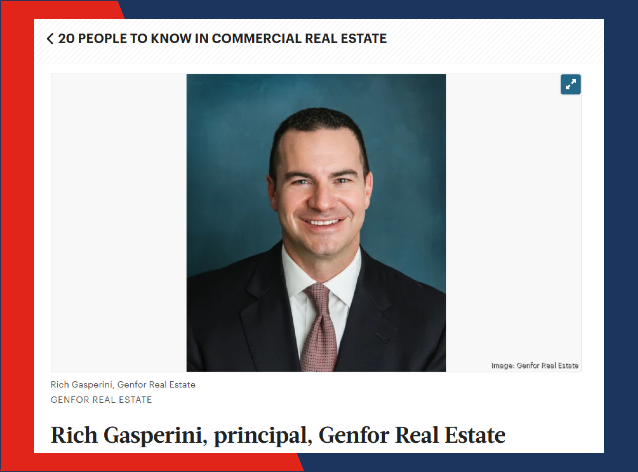 Rich Gasperini Recognized by the Pittsburgh Business Times